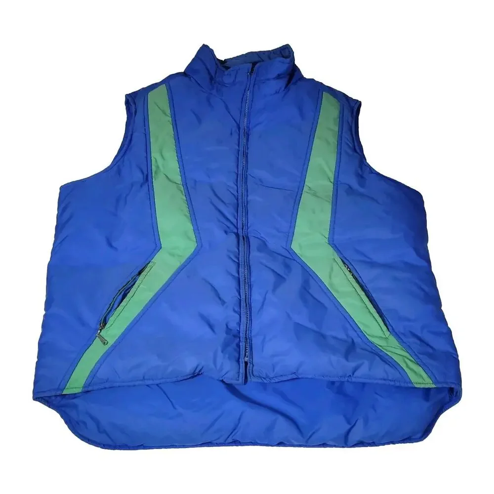 Vintage Woolrich Vest Jacket Mens Size XL Blue Gorpcore Sleeveless Broken Zipper